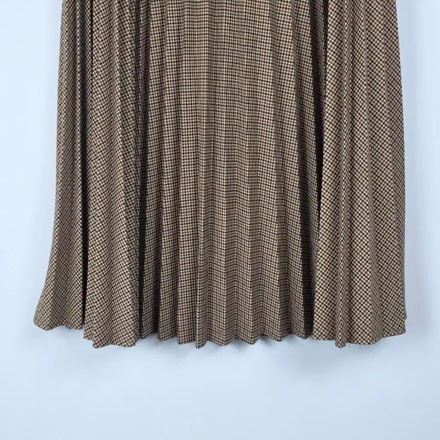 [BUNJANG] ZARA Brown Check Pleated Skirt Women&