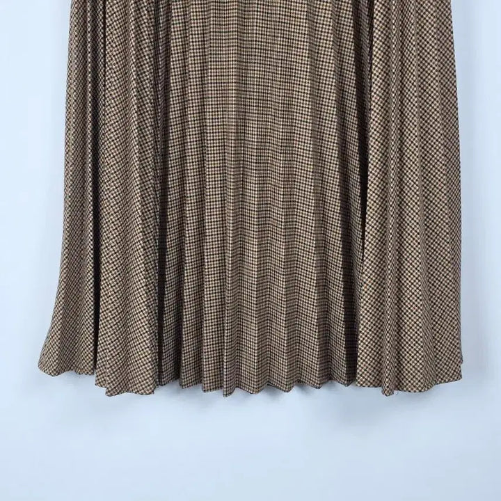 [BUNJANG] ZARA Brown Check Pleated Skirt Women&