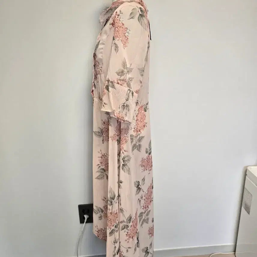 [SOLD OUT] (66)새상품 쉬폰 플라워 롱 원피스