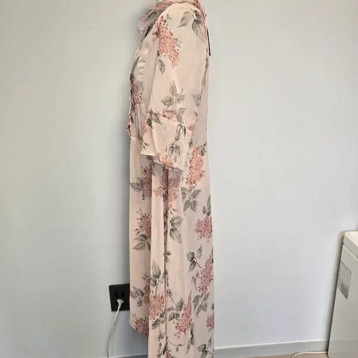 [SOLD OUT] (66)새상품 쉬폰 플라워 롱 원피스