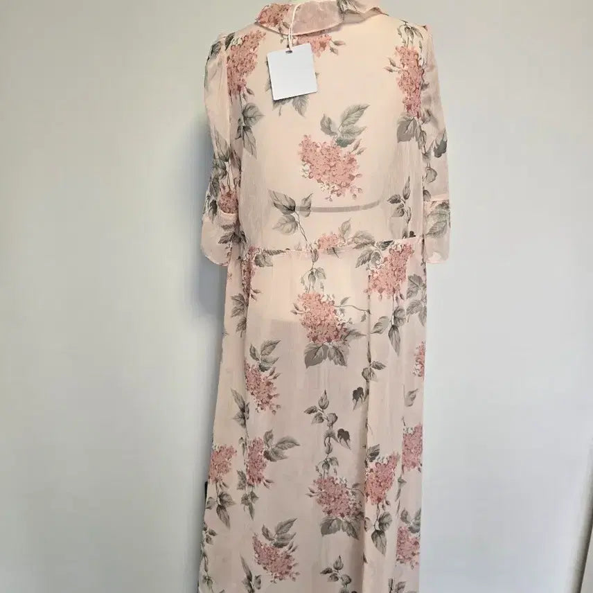 [SOLD OUT] (66)새상품 쉬폰 플라워 롱 원피스