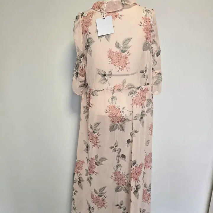 [SOLD OUT] (66)새상품 쉬폰 플라워 롱 원피스