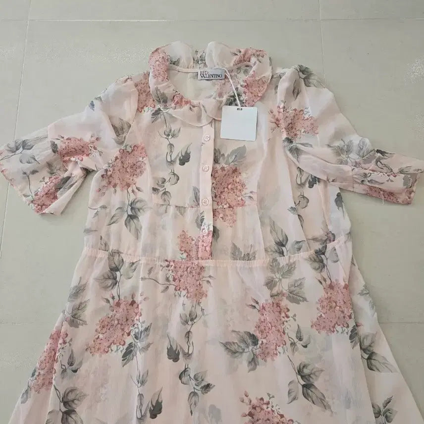 [SOLD OUT] (66)새상품 쉬폰 플라워 롱 원피스