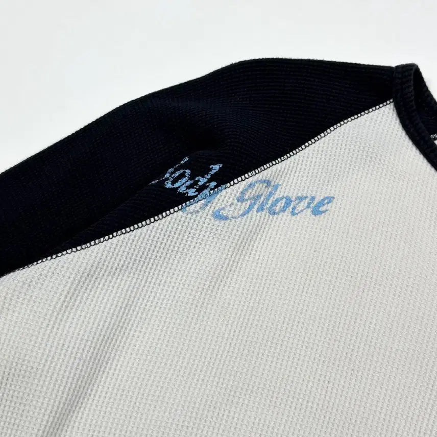 [BUNJANG] VTG Graphic Waffle Henley Neck Long Sleeve Top / (여성L) VTG 빈티지 그래픽 여성 와플 헨리넥 롱슬리브