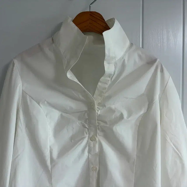 [BUNJANG] Vintage White Basic 3/4 Sleeve Blouse L / (일본 수입 빈티지)셔츠 화이트 정장 기본 베이직 7부 소매 블라우스 L