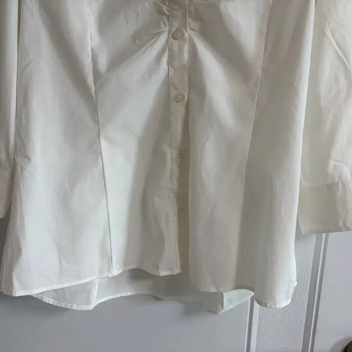 [BUNJANG] Vintage White Basic 3/4 Sleeve Blouse L / (일본 수입 빈티지)셔츠 화이트 정장 기본 베이직 7부 소매 블라우스 L