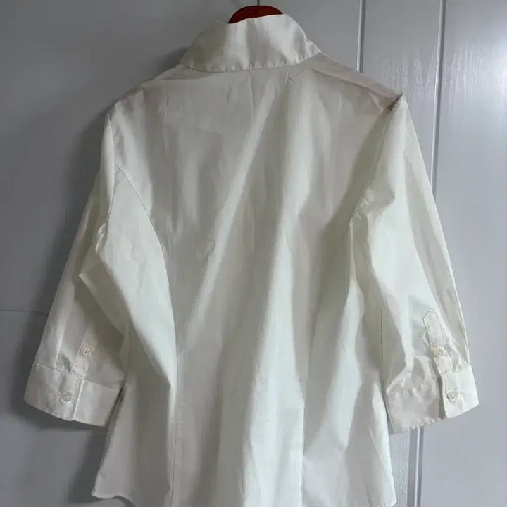[BUNJANG] Vintage White Basic 3/4 Sleeve Blouse L / (일본 수입 빈티지)셔츠 화이트 정장 기본 베이직 7부 소매 블라우스 L