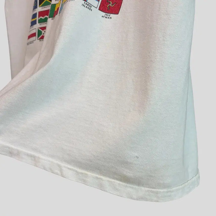 [BUNJANG] Oneita Vintage Flag Short Sleeve T-shirt / (L)Oneita 오네이타 빈티지 국기 반팔티셔츠