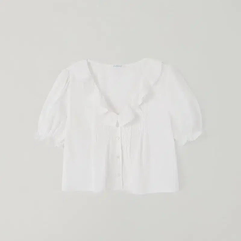 [BUNJANG] Tanat Wave Shirred Blouse / 타낫 웨이브 셔링 블라우스