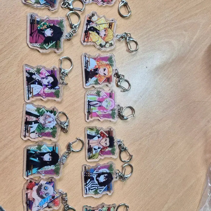 [BUNJANG] Demon Slayer Acrylic Keyring Set (13 Characters) / 귀멸의 칼날 캐릭터 아크릴 키링13종