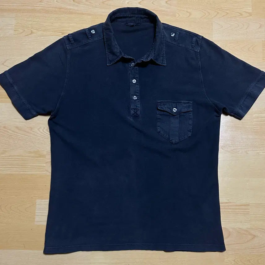 [SOLD OUT] 버버리 런던 남성 밀리터리  포켓 폴로 셔츠 (블랙)