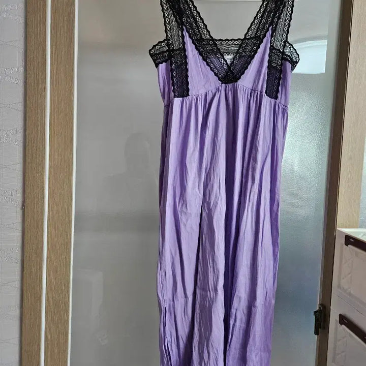 [BUNJANG] FRANCO Lavender Lace Long Dress / FRANCO 레이스 롱 원피스 라벤더