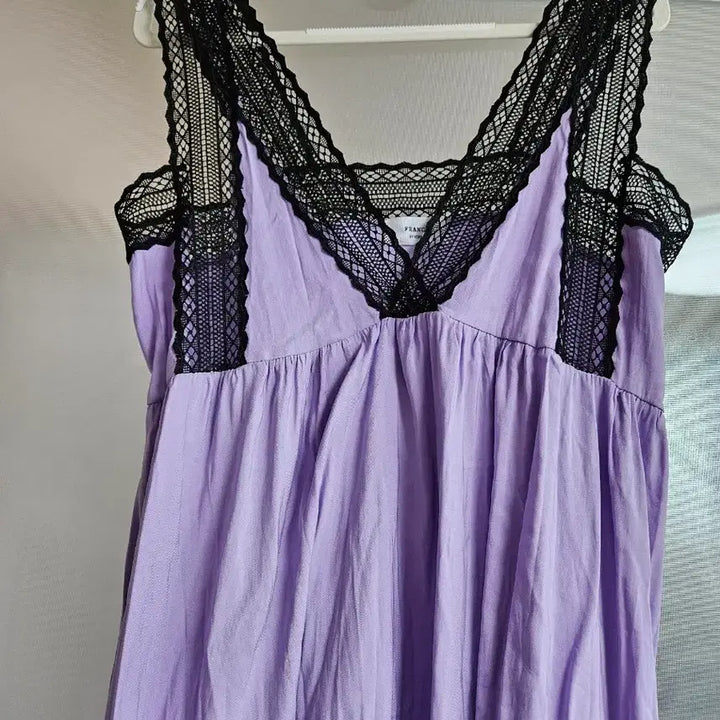 [BUNJANG] FRANCO Lavender Lace Long Dress / FRANCO 레이스 롱 원피스 라벤더