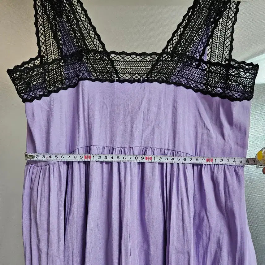 [BUNJANG] FRANCO Lavender Lace Long Dress / FRANCO 레이스 롱 원피스 라벤더