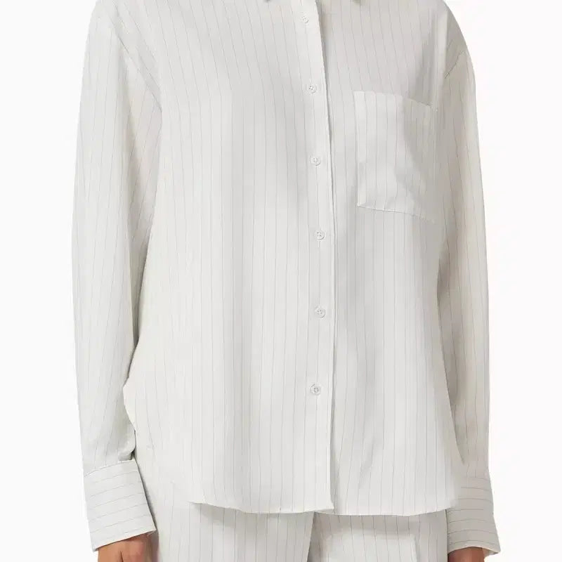 [BUNJANG] Frankie Shop Lui Pinstripe Oversized Fluid Shirt / 프랭키샵  lui 핀스트라이프 오버사이즈 플루이드 셔츠 새상품