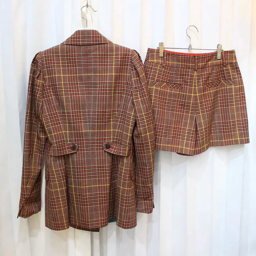 [BUNJANG] Egoist Check Pattern Wool 100% Set-up / 20s S 에고이스트 체크패턴 모100프로 셋업  b779