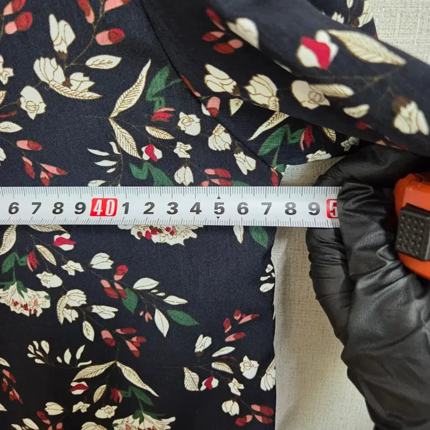 [BUNJANG] JJ1080 Floral Print Long Sleeve Blouse / 여성 플라워 패턴 긴팔 블라우스 프릴넥 F JJ1080