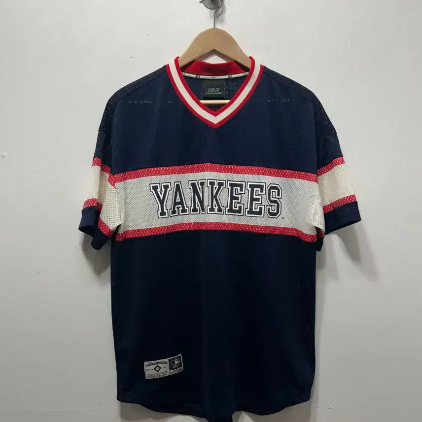 [BUNJANG] MLB New York Yankees Mesh Short-Sleeve T-Shirt (Size L) / MLB 뉴욕 양키스 메쉬 반팔 티셔츠 L 100사이즈