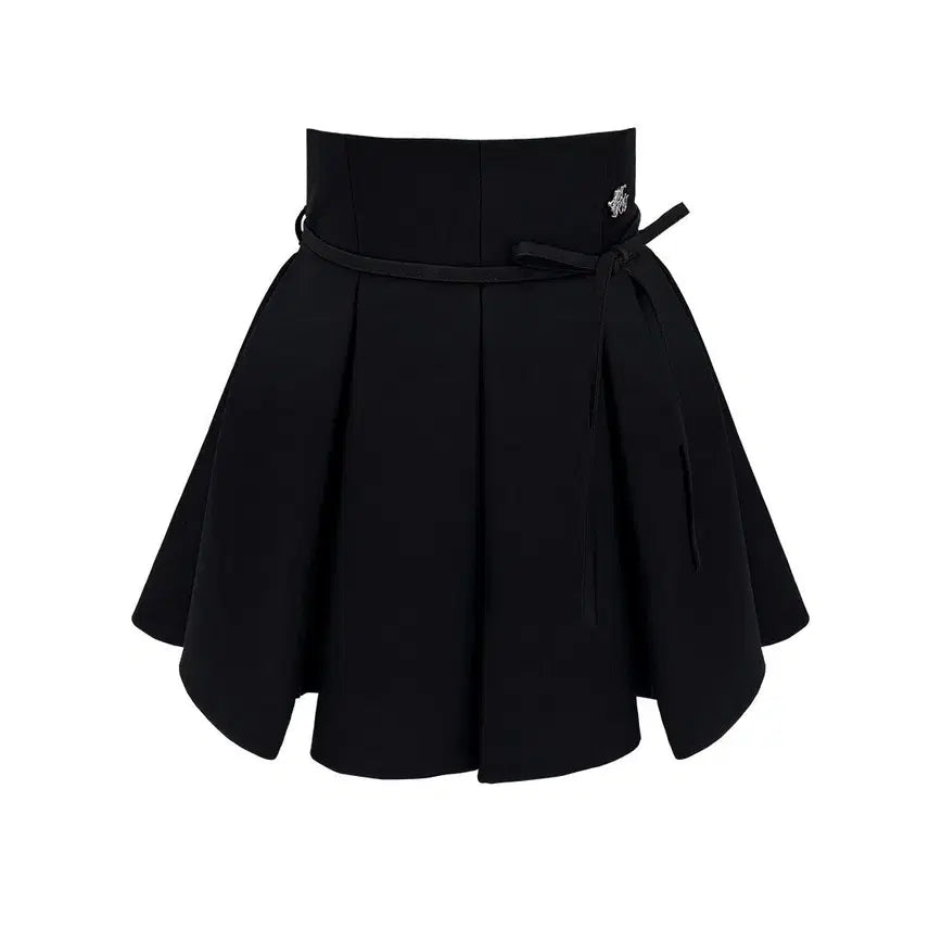 [BUNJANG] Michel Macaron Ribbon Flare Skirt / 미셸마카롱 리본 택 플레어 스커트