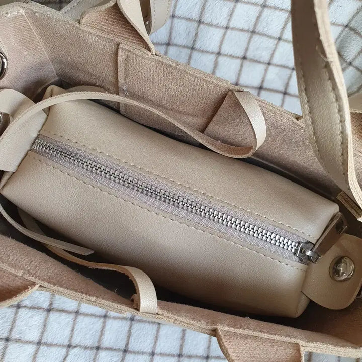 [BUNJANG] Beige Shoulder Tote Bag / 400) 여성 숄더백 토트백
