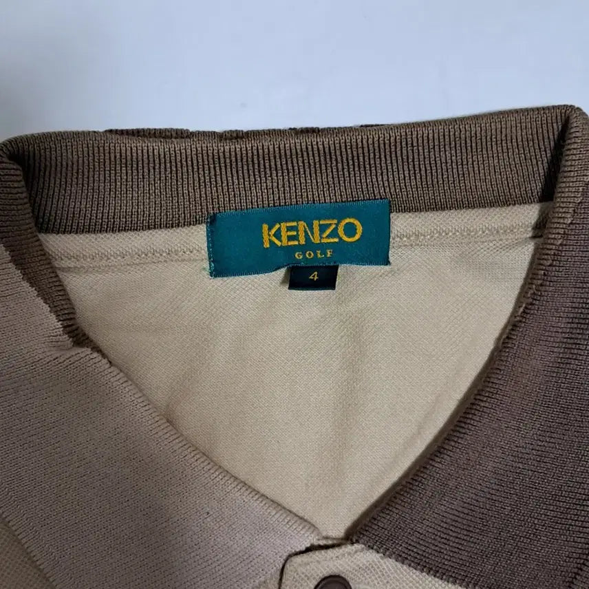 [BUNJANG] KENZO Beige Short Sleeve Polo T-shirt / KENZO 켄조 베이지 반팔 카라 티셔츠