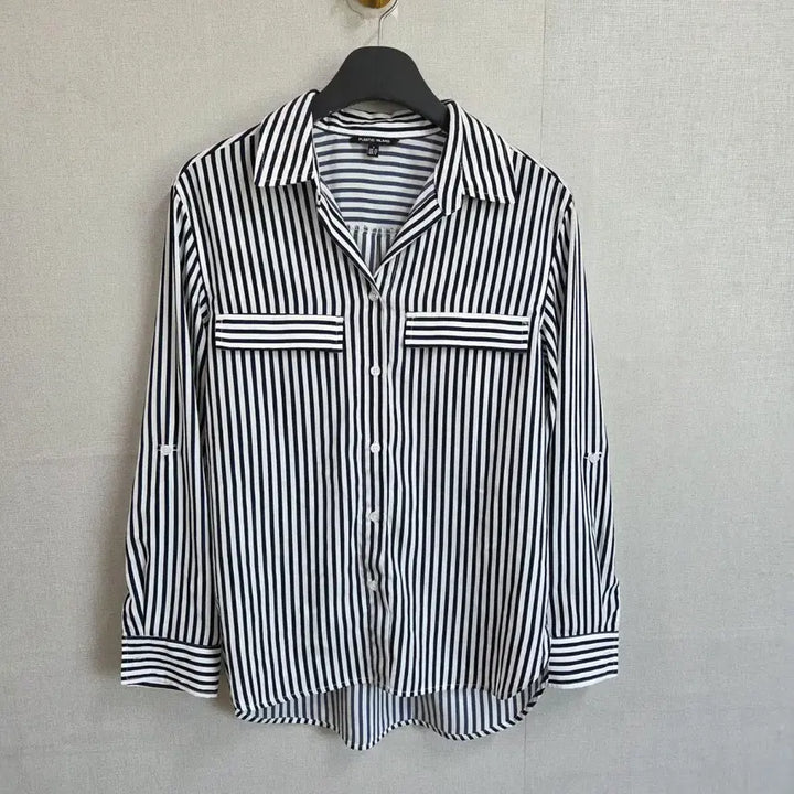 [SOLD OUT] 플라스틱아일랜드 여성 스트라이프 셔츠 S JJ1081