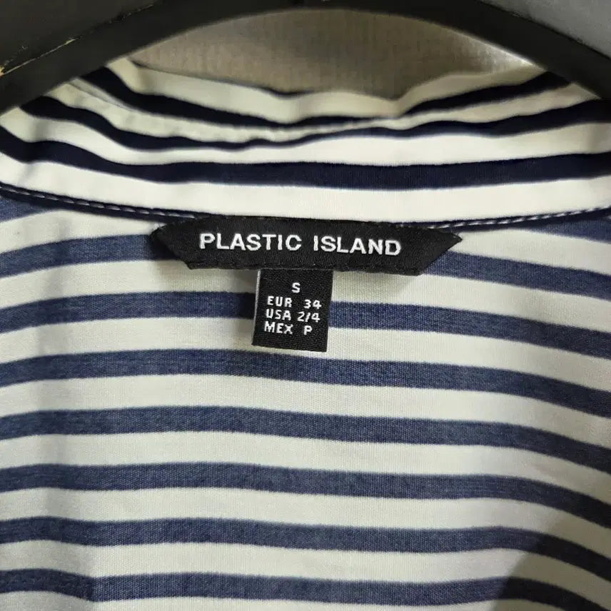 [SOLD OUT] 플라스틱아일랜드 여성 스트라이프 셔츠 S JJ1081