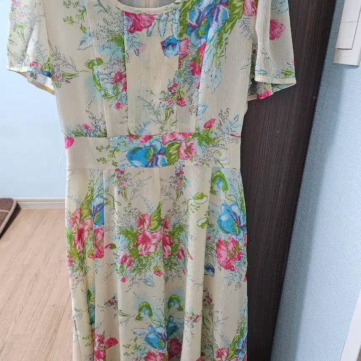 [BUNJANG] Imported Floral Chiffon Maxi Dress / 수입보세  꽃무늬 쉬폰 원피스 55