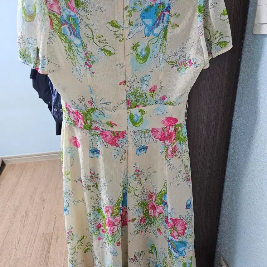 [BUNJANG] Imported Floral Chiffon Maxi Dress / 수입보세  꽃무늬 쉬폰 원피스 55