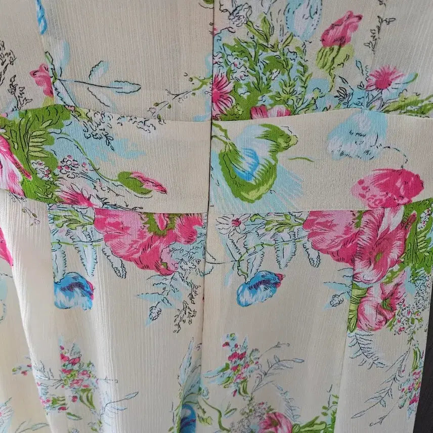 [BUNJANG] Imported Floral Chiffon Maxi Dress / 수입보세  꽃무늬 쉬폰 원피스 55