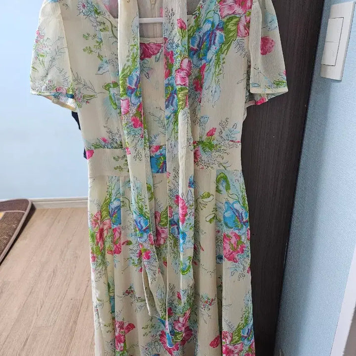 [BUNJANG] Imported Floral Chiffon Maxi Dress / 수입보세  꽃무늬 쉬폰 원피스 55