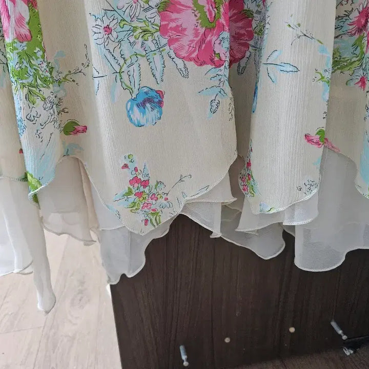 [BUNJANG] Imported Floral Chiffon Maxi Dress / 수입보세  꽃무늬 쉬폰 원피스 55