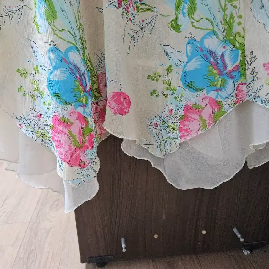 [BUNJANG] Imported Floral Chiffon Maxi Dress / 수입보세  꽃무늬 쉬폰 원피스 55