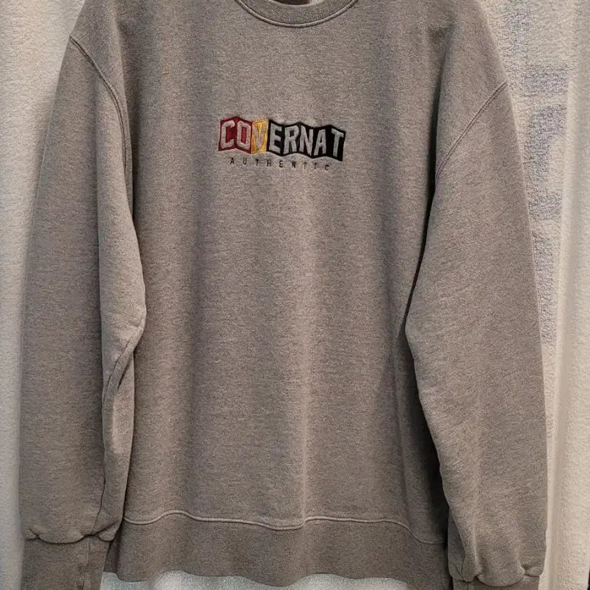 [BUNJANG] Covernat Gray Crewneck Sweatshirt / 커버낫 맨투맨 티셔츠 회색