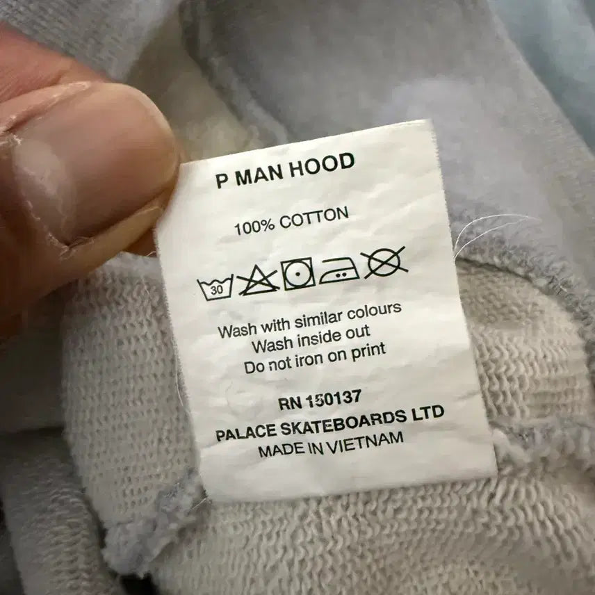 [BUNJANG] Palace P Man Hoodie Gray / SS18 팔라스 P MAN 후드 그레이
