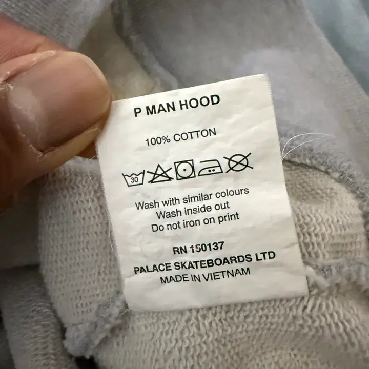 [BUNJANG] Palace P Man Hoodie Gray / SS18 팔라스 P MAN 후드 그레이