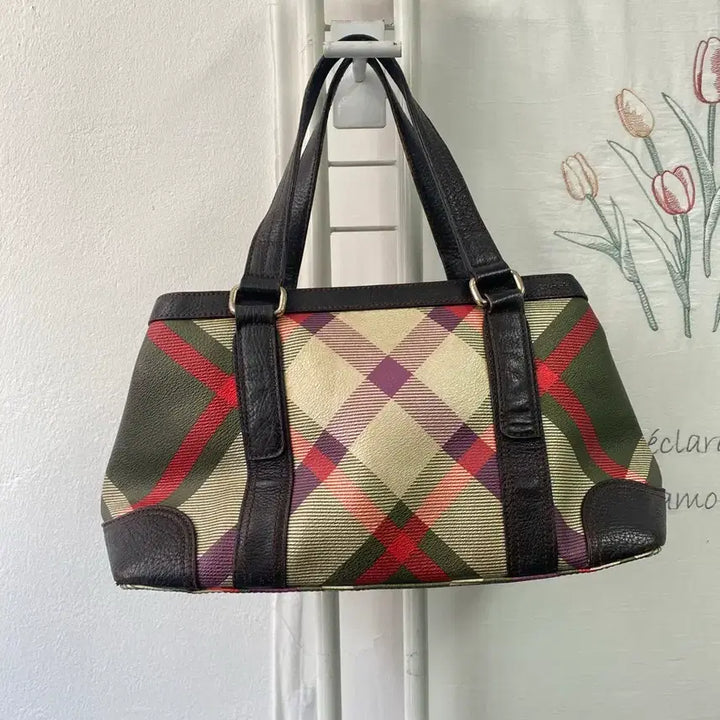 [BUNJANG] DAKS Signature Check Pattern Tote Bag / 닥스(DAKS) 시그니처 체크 패턴 토트백