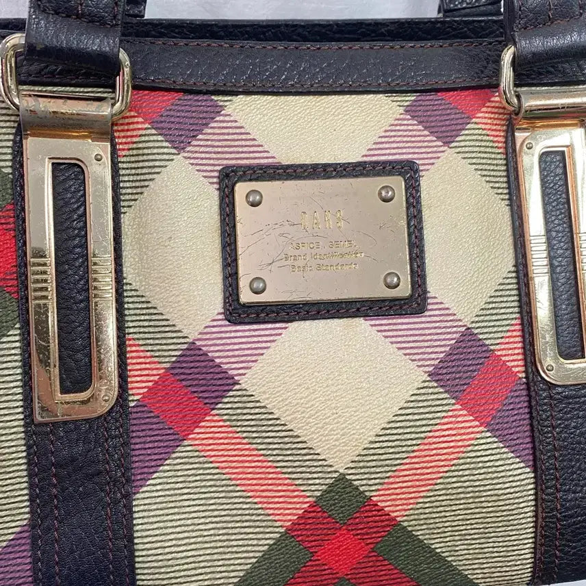 [BUNJANG] DAKS Signature Check Pattern Tote Bag / 닥스(DAKS) 시그니처 체크 패턴 토트백