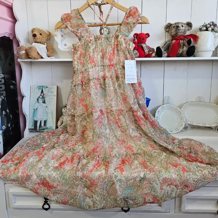 [BUNJANG] Seduire Paisley Chiffon Tiered Dress / 페이즐리 쉬폰 티어드 원피스