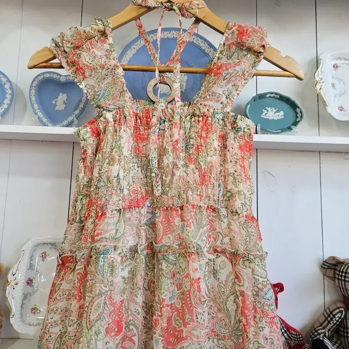 [BUNJANG] Seduire Paisley Chiffon Tiered Dress / 페이즐리 쉬폰 티어드 원피스