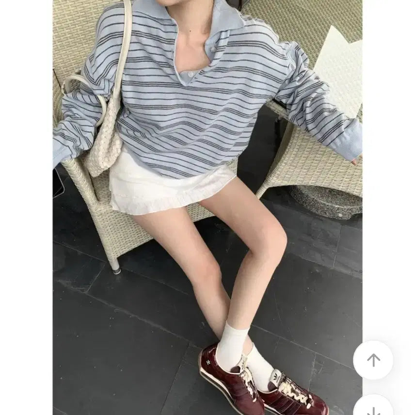 [BUNJANG] Rubbo Kangkang Knit Mini Skirt / 루보 캉캉 니트 미니 스커트
