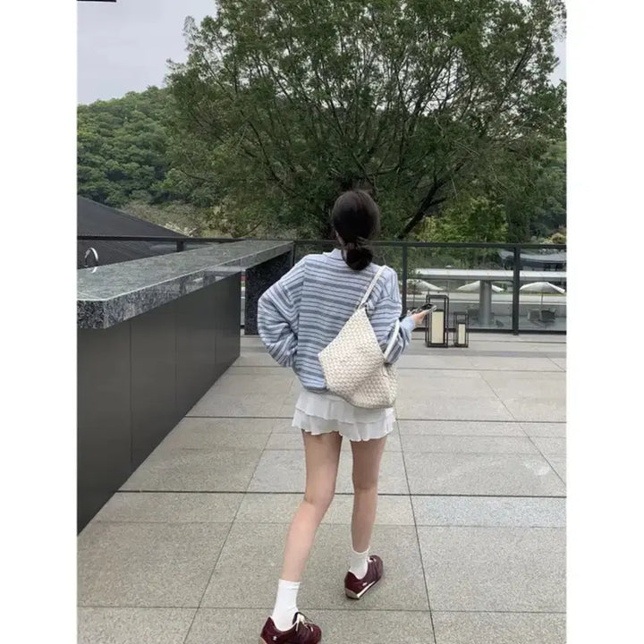 [BUNJANG] Rubbo Kangkang Knit Mini Skirt / 루보 캉캉 니트 미니 스커트