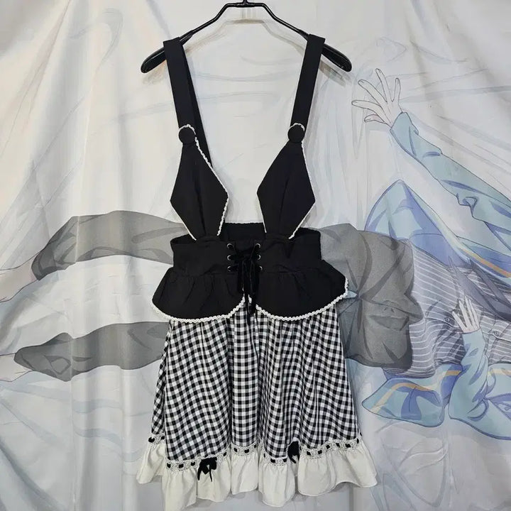 [BUNJANG] Kuromi Overall Dress / 쿠로미 멜빵 원피스