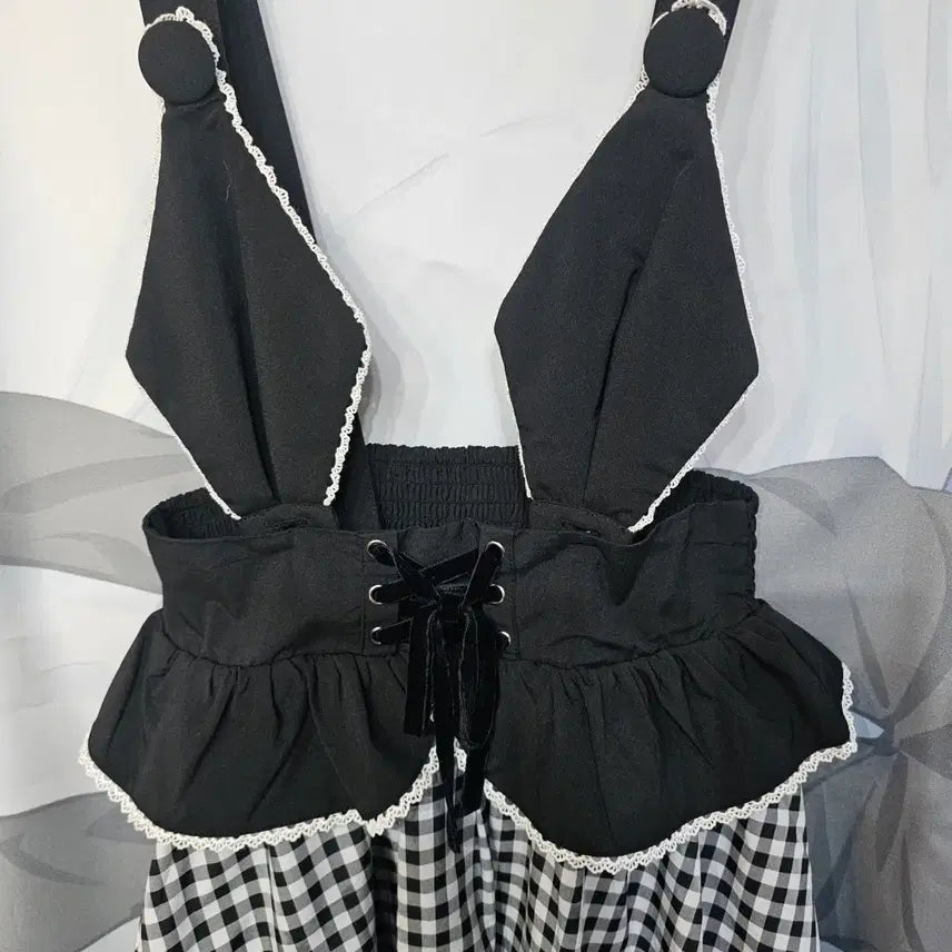 [BUNJANG] Kuromi Overall Dress / 쿠로미 멜빵 원피스