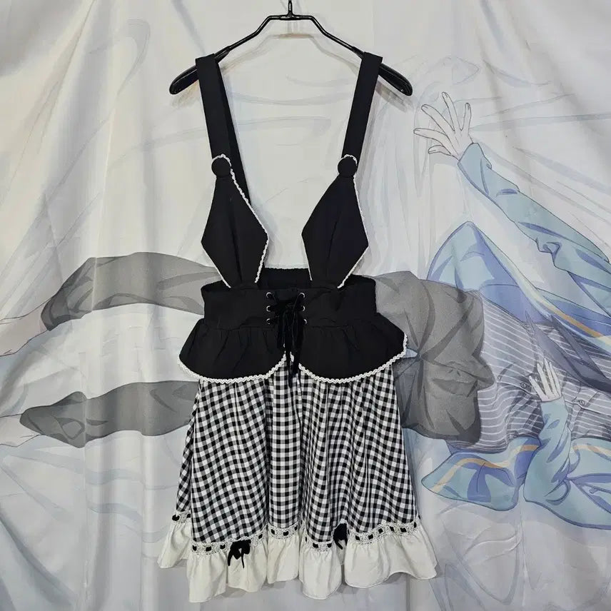 [BUNJANG] Kuromi Overall Dress / 쿠로미 멜빵 원피스