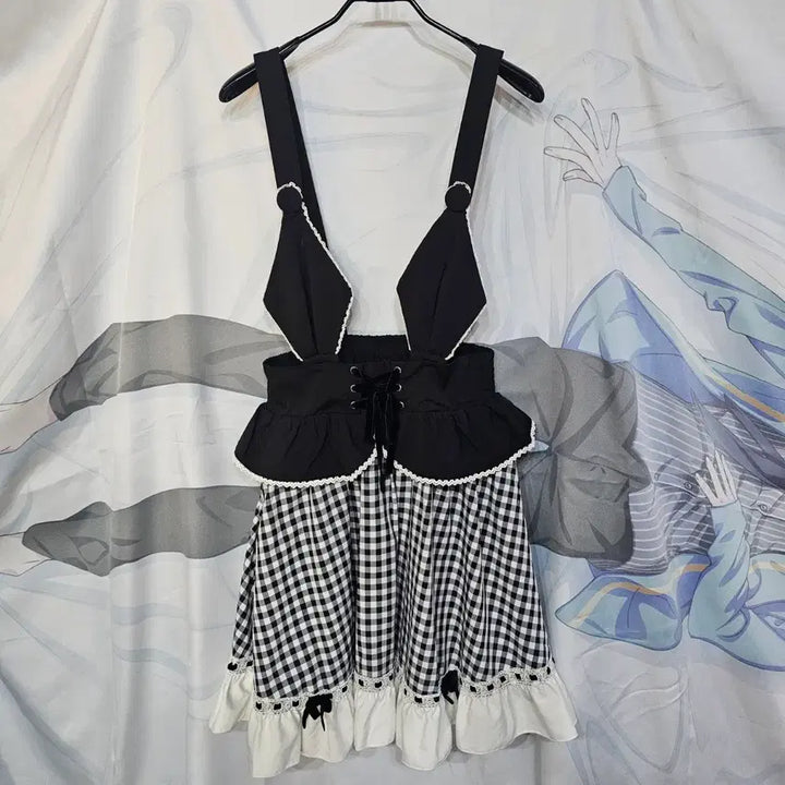 [BUNJANG] Kuromi Overall Dress / 쿠로미 멜빵 원피스
