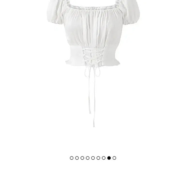 [BUNJANG] Not Your Rose Corset Crop Blouse (White) / [새상품]낫유어로즈 Corset crop blouse (White)