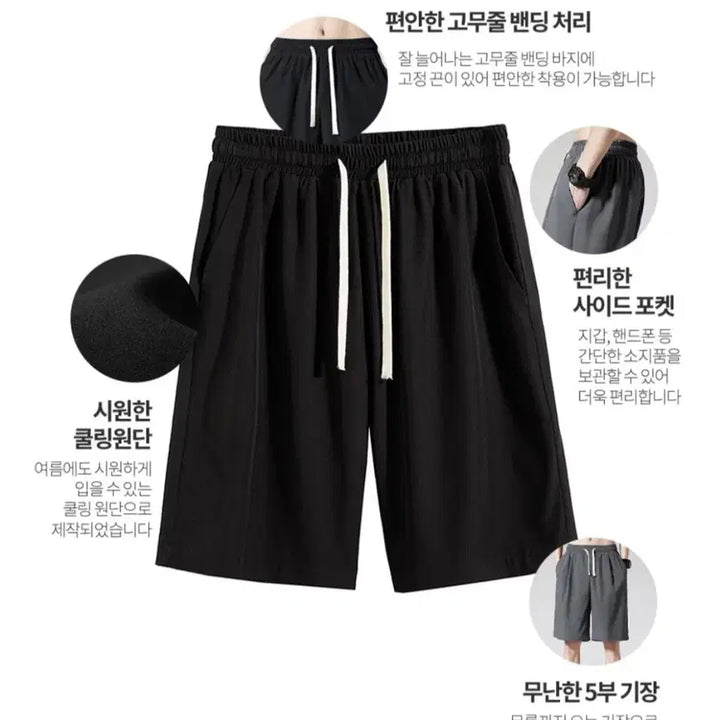 [BUNJANG] Ice Shorts 1+1 Set / 남성 아이스 반바지 1+1