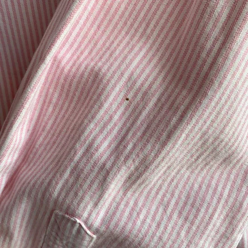 [BUNJANG] Hill &amp; Mount Pink Striped Oxford Shirt / 힐 앤 마운트 핑크 스트라이프 셔츠 옥스포드 남방 분홍