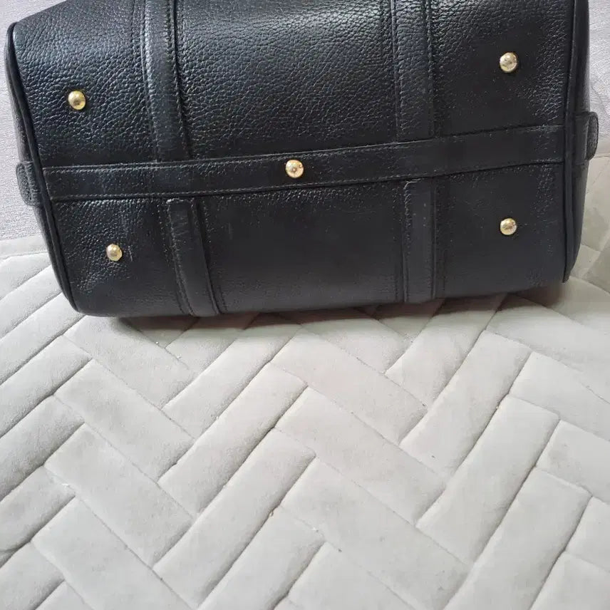 [BUNJANG] MCM Black Leather Boston Bag / MCM 블랙 레더 보스턴백